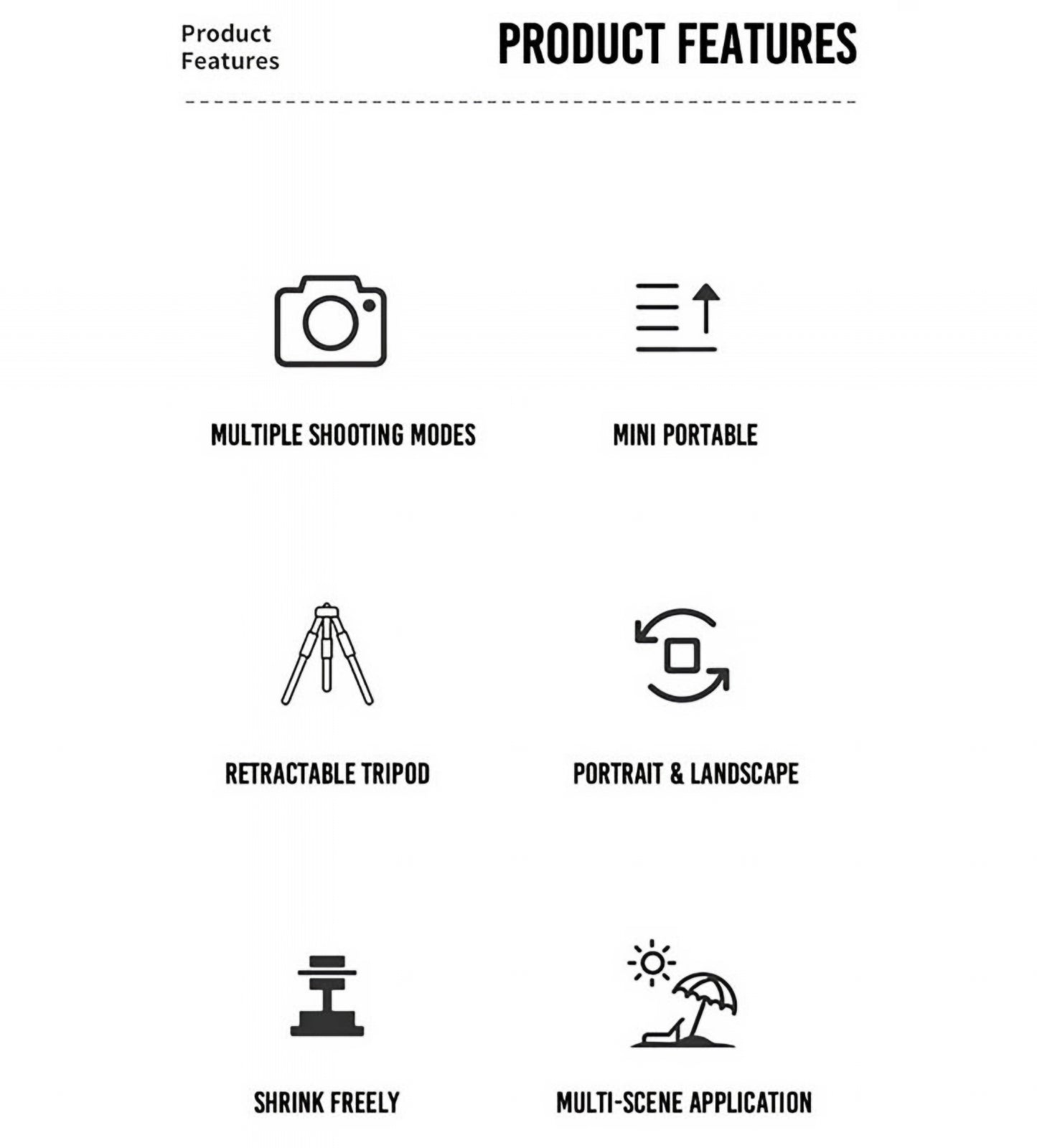 Selfie Stick Bluetooth XO Design SS08, Univerzálny, Čierny