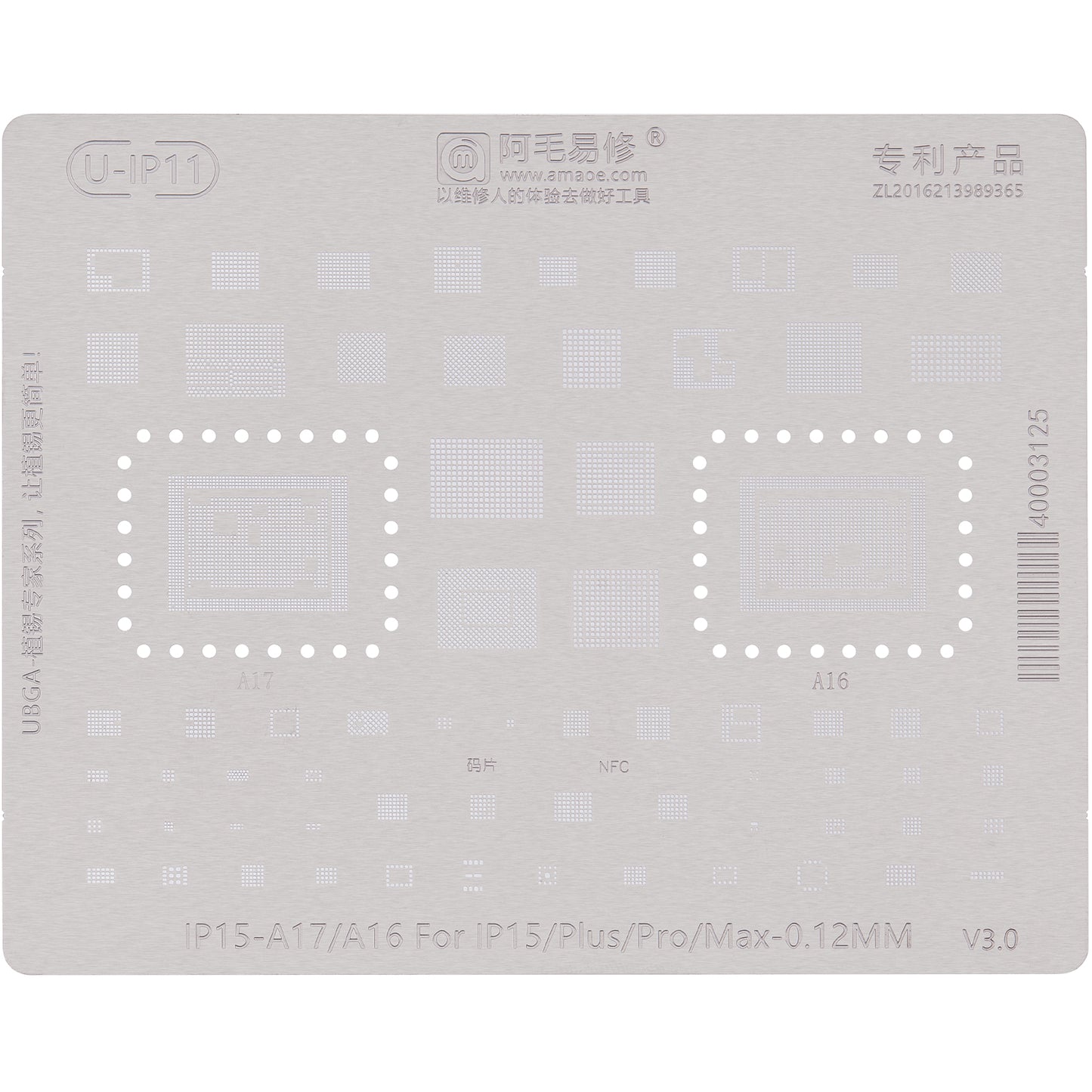 Sita BGA Amaoe U-IP11 pre Apple iPhone 15 Series