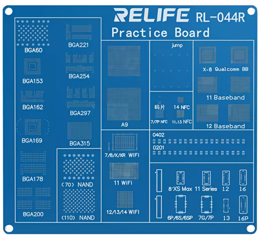 Cvičná BGA doska Relife RL-044R pre sériu Apple iPhone