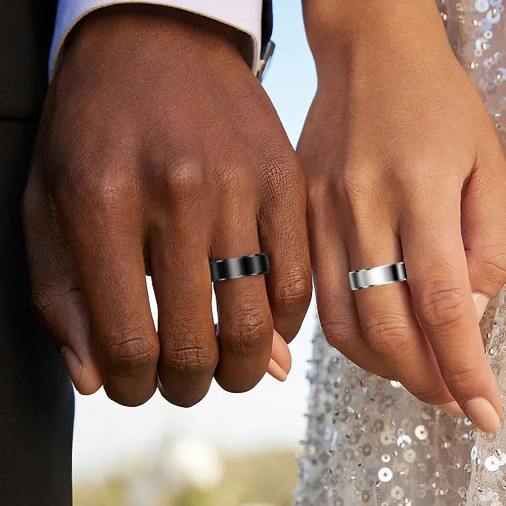 Smart Ring Techsuit R6, Veľkosť 8, Čierna