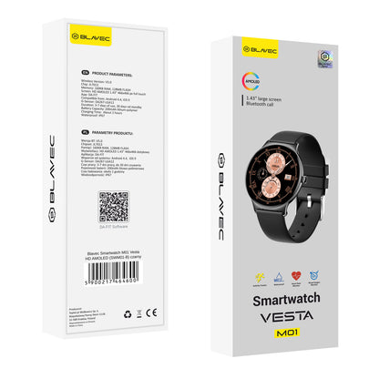 Smartwatch Blavec M01 Vesta Call, Čierny