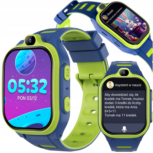 Smartwatch Forever Kids Boost KW-530 Call, Modrá