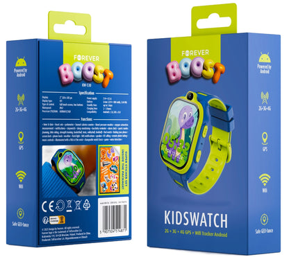 Smartwatch Forever Kids Boost KW-530 Call, Modrá
