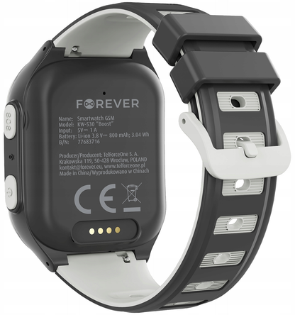 Smartwatch Forever Kids Boost KW-530 Call, Čierny