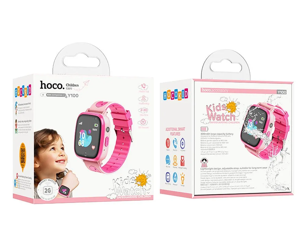 Smartwatch HOCO Y100 Kids Call, Ružový