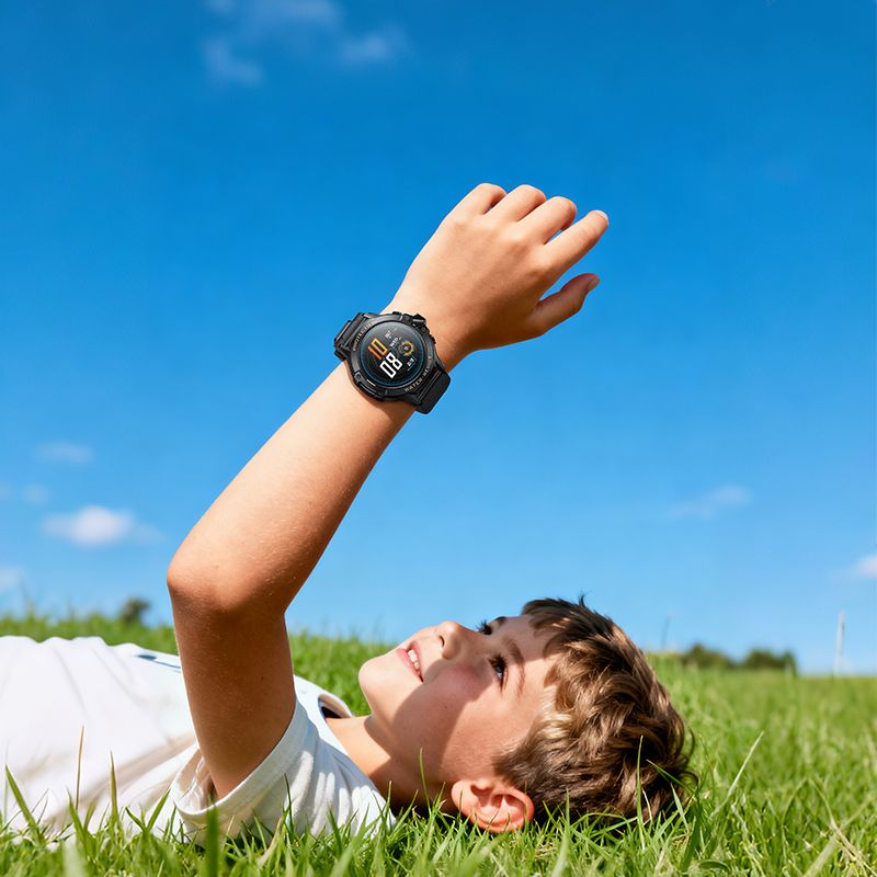 Smartwatch HOCO Y107 Kids Call, Čierny, Znovu zabalený