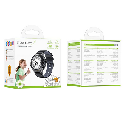 Smartwatch HOCO Y107 Kids Call, Čierny, Znovu zabalený
