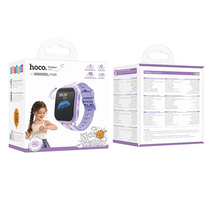 Smartwatch HOCO Y108 Kids Call, Fialová