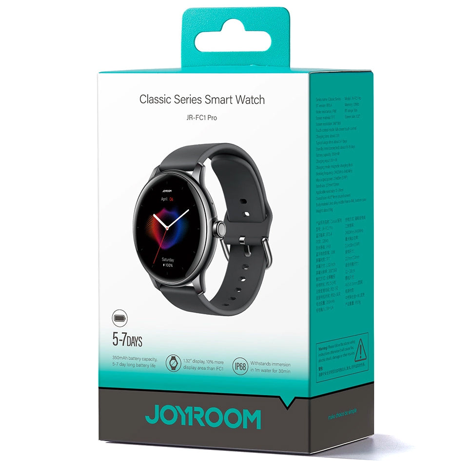 Smartwatch Joyroom JR-FC1 Pro Call, Čierny