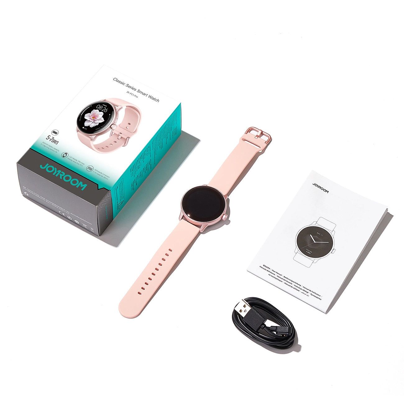 Smartwatch Joyroom JR-FC1 Pro Call, Ružový