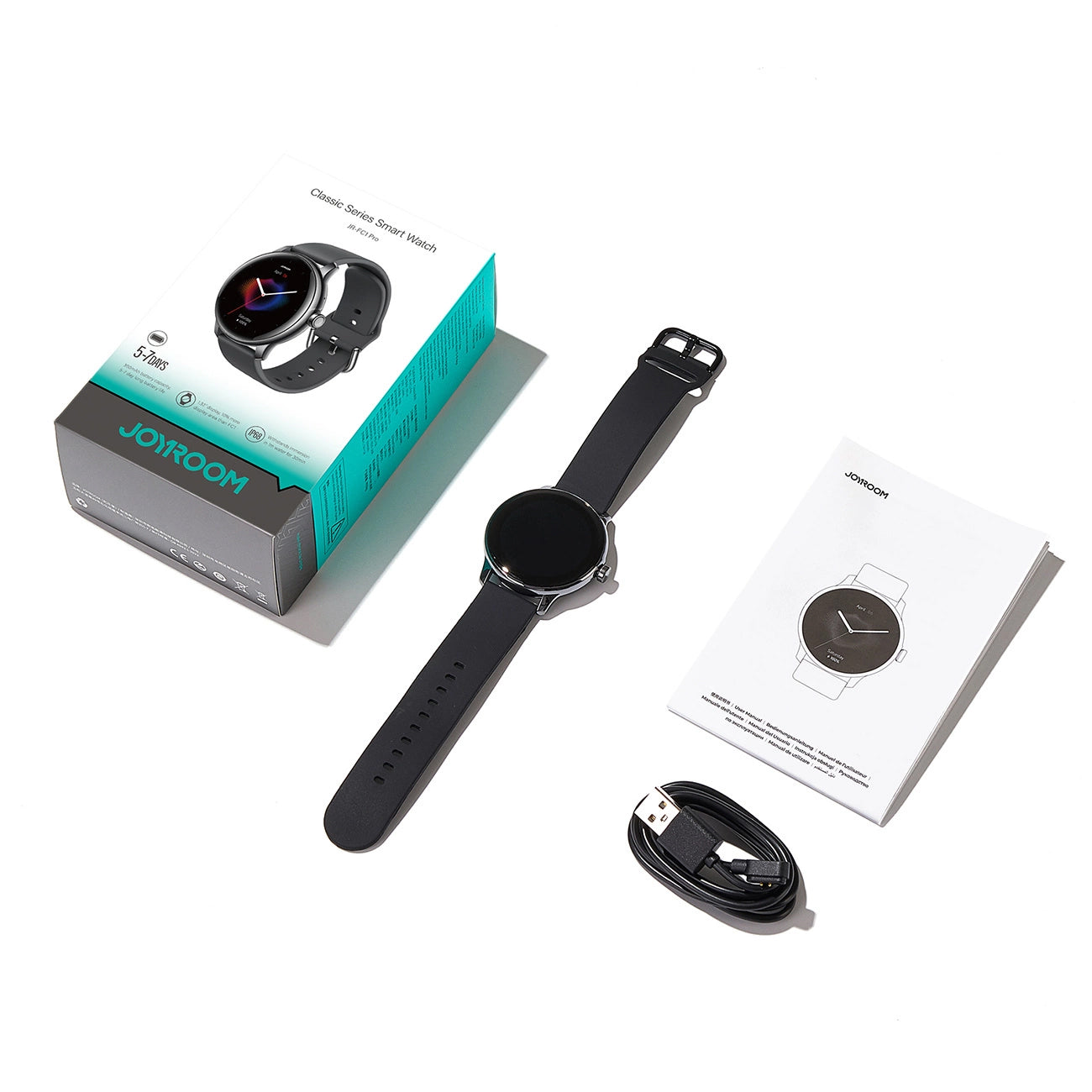 Smartwatch Joyroom JR-FC1 Pro Call, Čierny