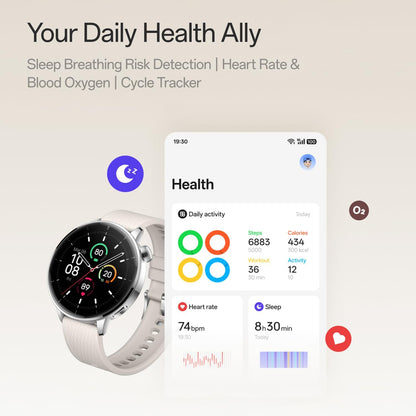 Smartwatch OnePlus Watch 3, 43mm, Silver 5491100422