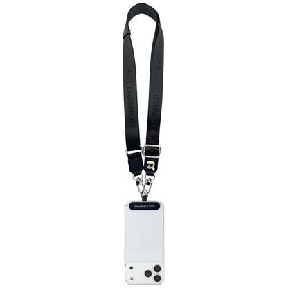 Telefónny šnúr Karl Lagerfeld Karl Metal Logo, Čierny
