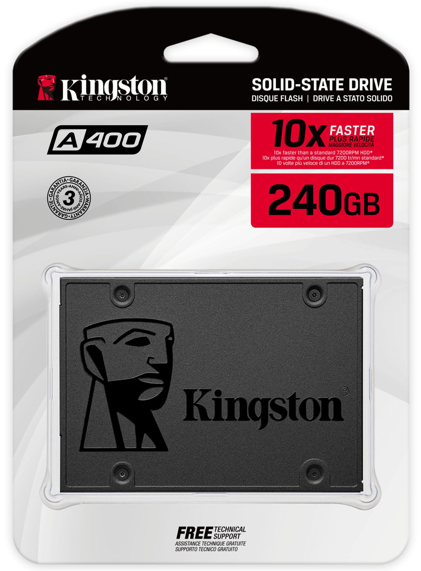 Solid State Drive (SSD) Kingston A400, 240GB, 2,5 palca, SATA III SA400S37/240G