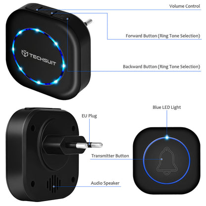 Techsuit SU1 Doorbell, Black