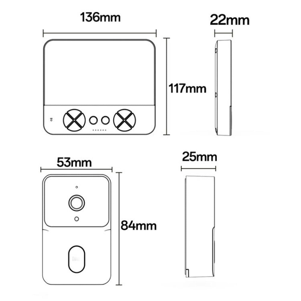 Zvonček Yesido KM27, Wi-Fi, 2K, Biela