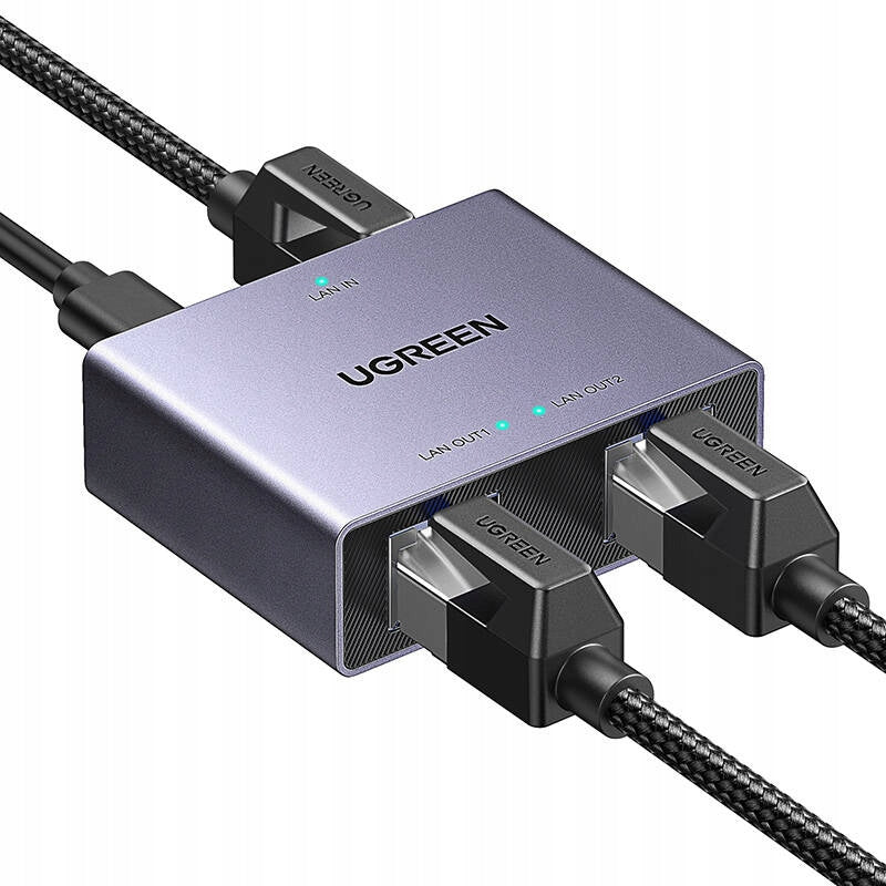 Splitter sieť UGREEN NW301, RJ45 - 2 x RJ45, Sivý