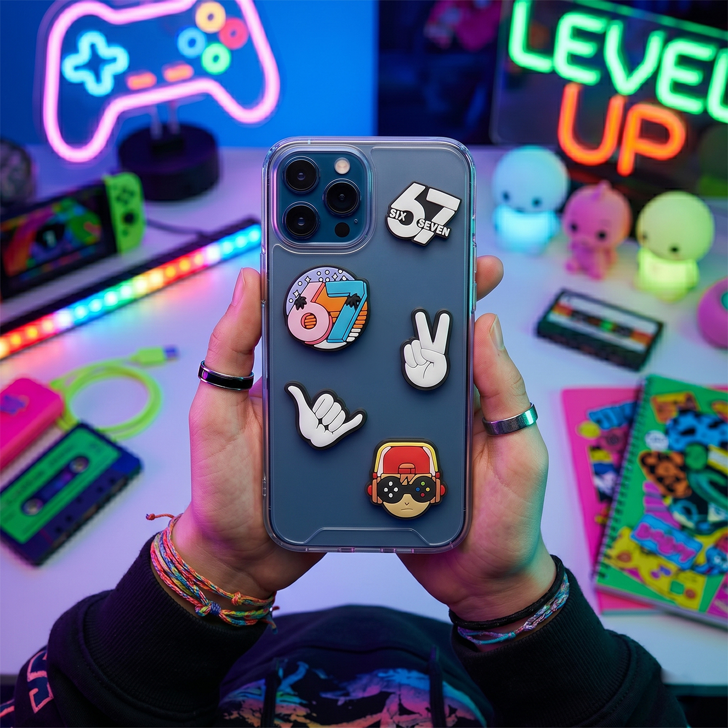 3D nálepka OEM 67 na obal na telefón / tablet, sada 5 kusov, viacfarebná