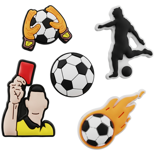 3D OEM futbalová nálepka na telefón / tablet, sada 5 kusov, viacfarebná