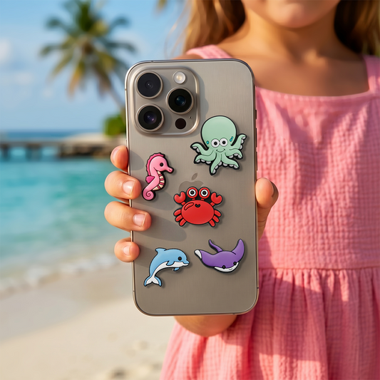 3D OEM Ocean nálepka na obal na telefón / tablet, sada 5 kusov, viacfarebná