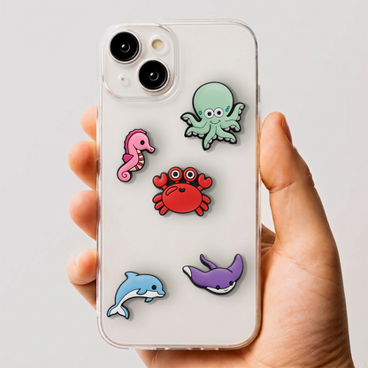 3D OEM Ocean nálepka na obal na telefón / tablet, sada 5 kusov, viacfarebná