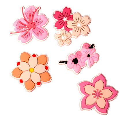 3D OEM nálepka Pink Blossom na obal na telefón / tablet, sada 5 kusov, viacfarebná