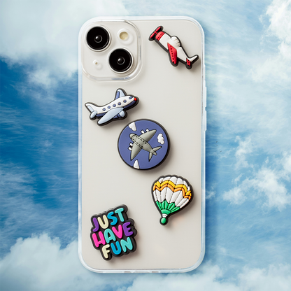 3D OEM Travel Sticker for Phone / Tablet Case, Set of 5, Multicolor