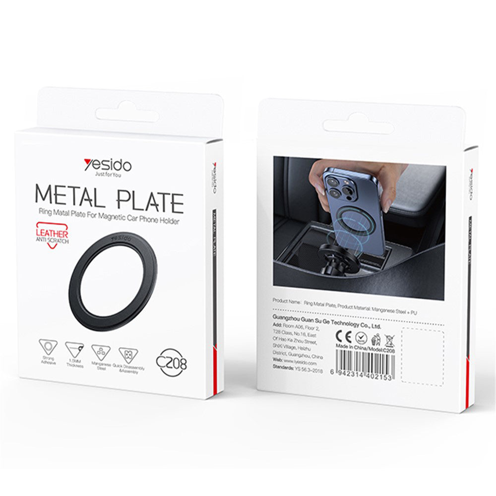 Nálepka Metalická Yesido C208, Čierna