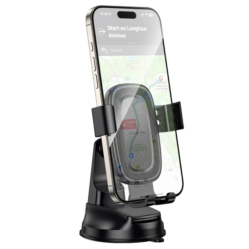 Auto držiak Borofone BH130 Follower Gravity, 6.1inch - 7inch, Čierny