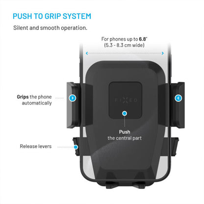 Auto držiak Fixed Iconiq XXL, Univerzálny, Čierny