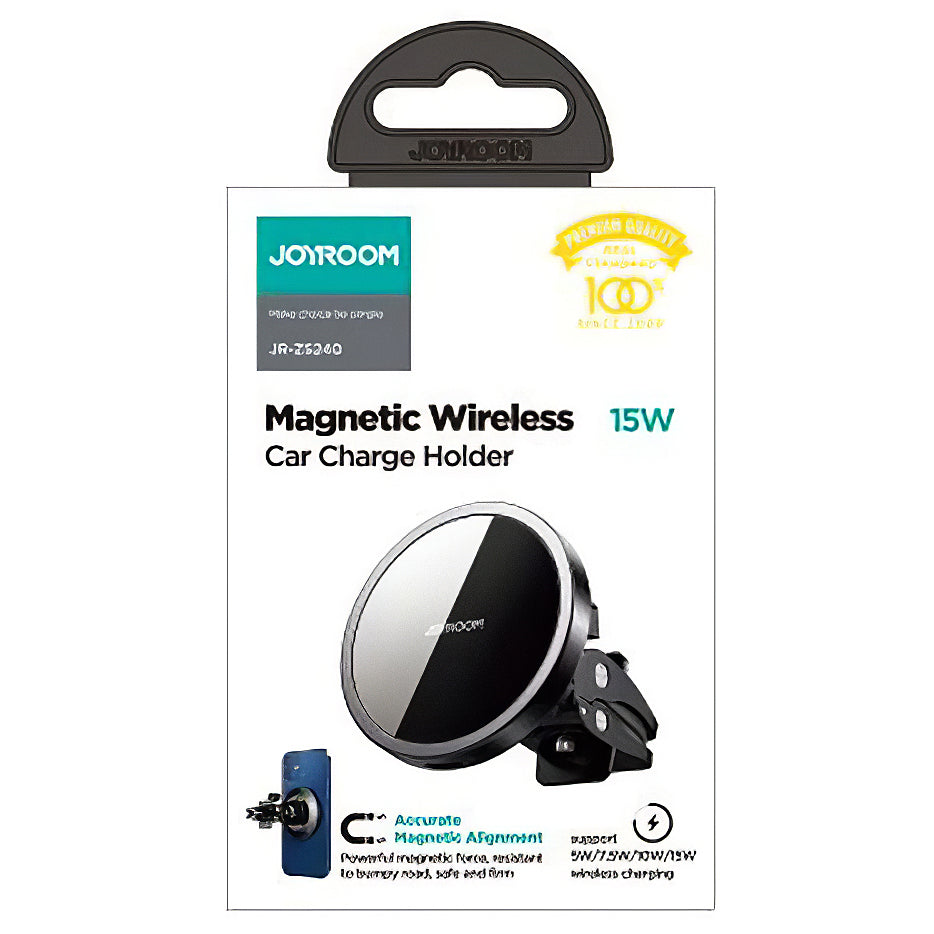 Bezdrôtová autonabíjačka Joyroom JR-ZS240 Air Vent, 15W, 1.67A, Čierna