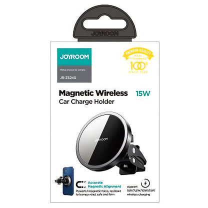 Bezdrôtová autonabíjačka Joyroom JR-ZS240 Air Vent, 15W, 1.67A, Čierna