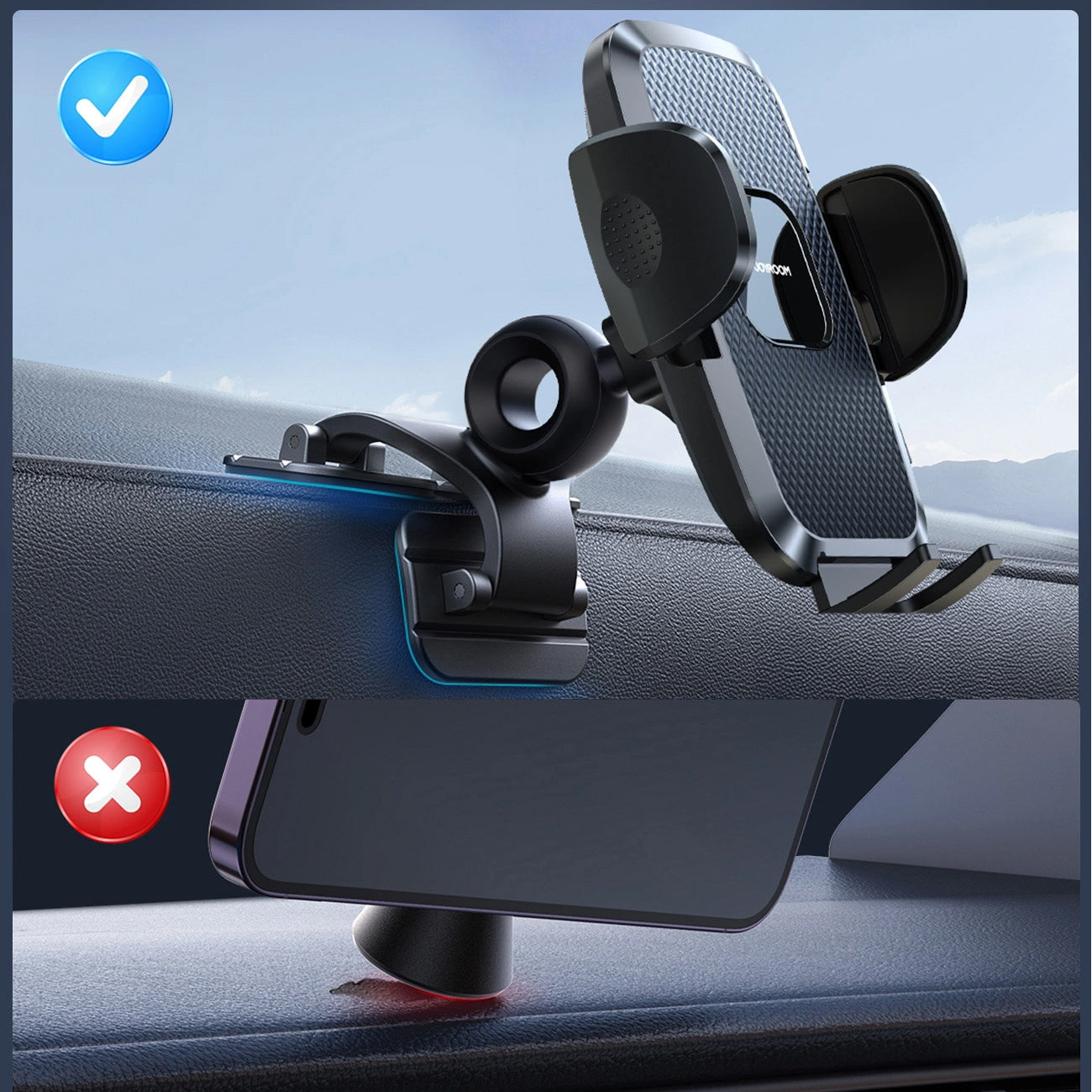 Auto držiak Joyroom JR-ZS259-3 Dash, 4.7inch - 6.9inch, Čierny