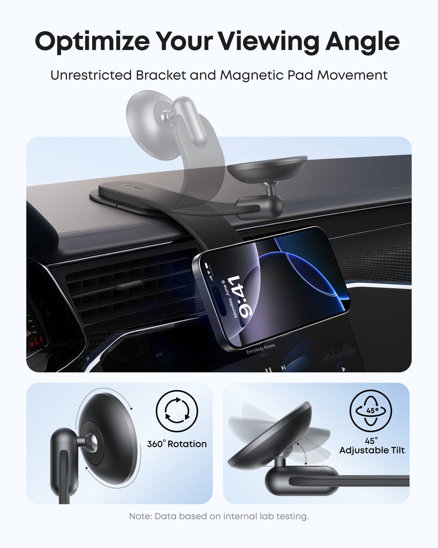 Magnetický držiak do auta Anker Nano, Univerzálny, Čierny A9110H11