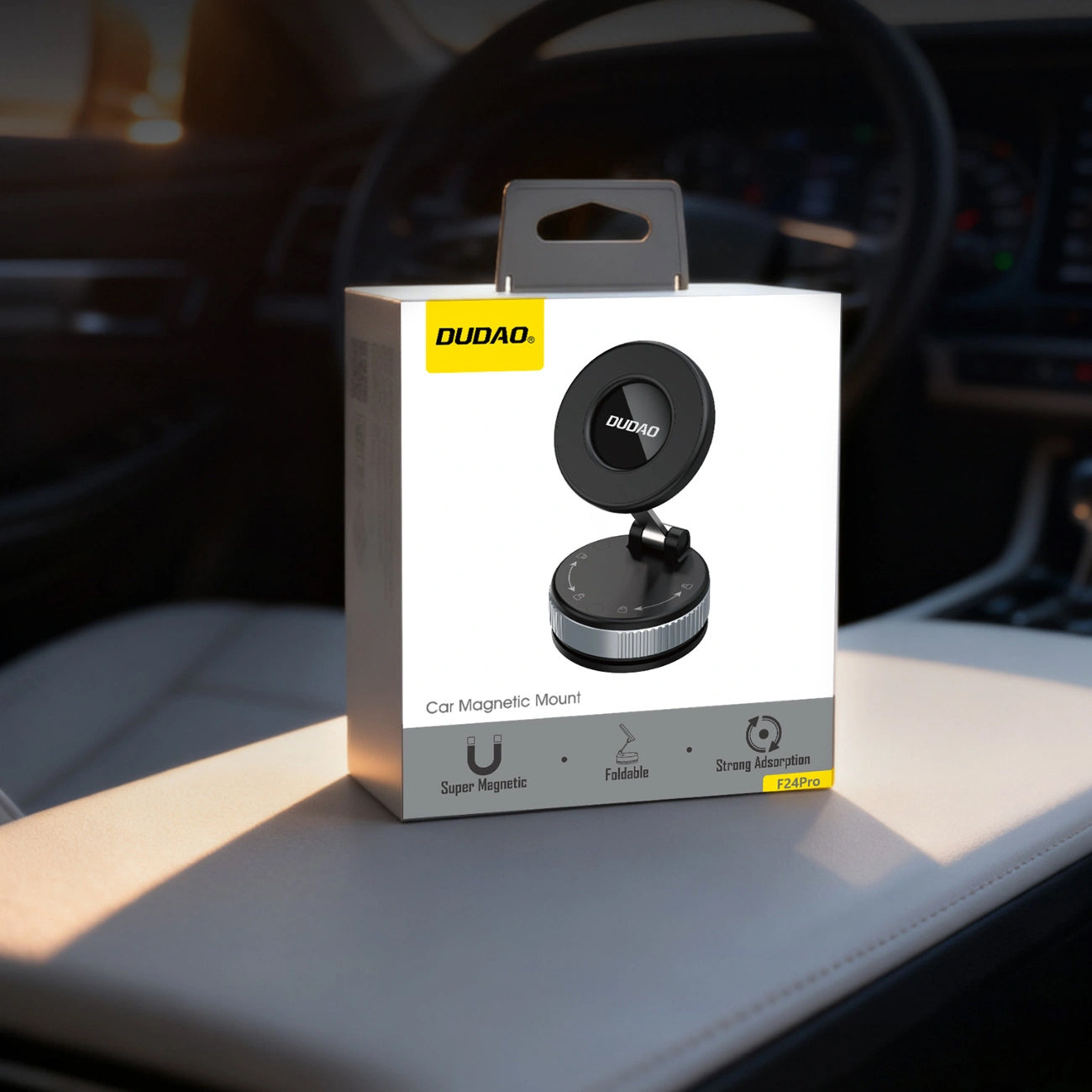 Magnetický držiak do auta Dudao F24PRO, Univerzálny, Čierny