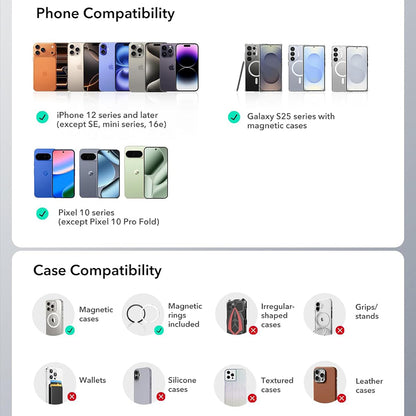 ESR OmniLock Magnetic Car Holder, Universal, Black