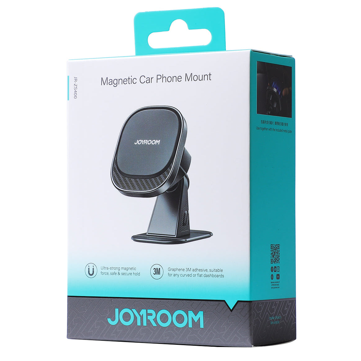 Joyroom JR-ZS400 Magnetický držiak do auta, univerzálny, čierny 