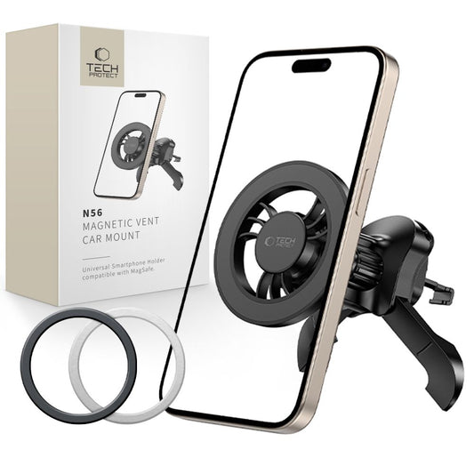 Magnetický držiak do auta Tech-Protect N56 Vent, Univerzálny, Čierny