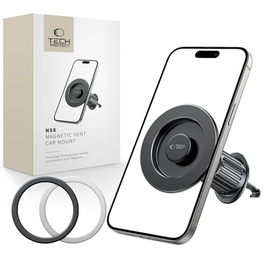 Magnetický držiak do auta Tech-Protect N58 Vent, Univerzálny, Čierny