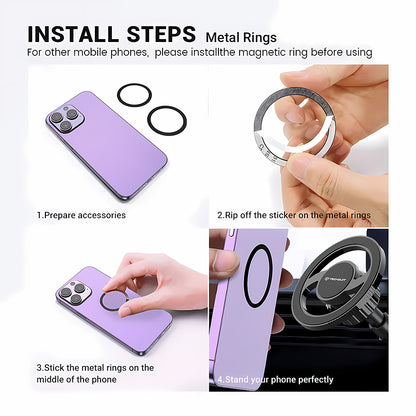 Techsuit S12 Magnetic Car Holder, Universal, Black