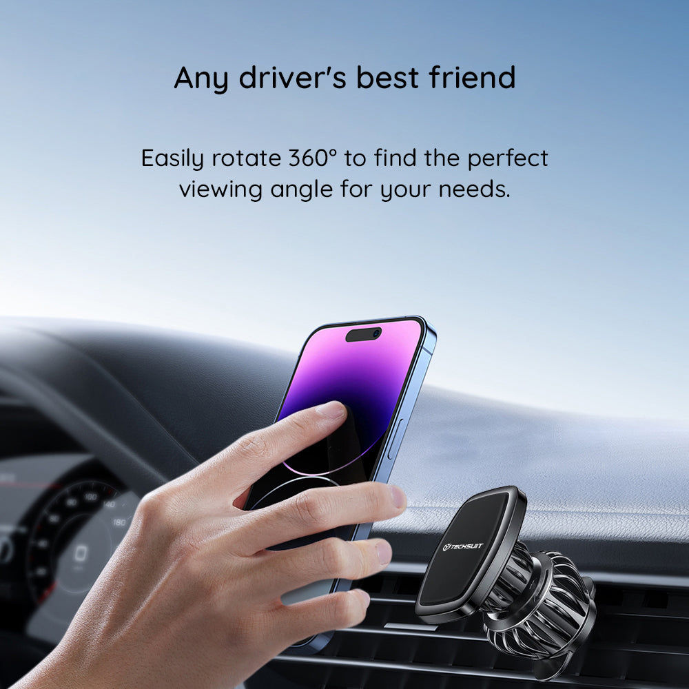 Magnetický Auto Držiak Techsuit S2, Univerzálny, Čierny