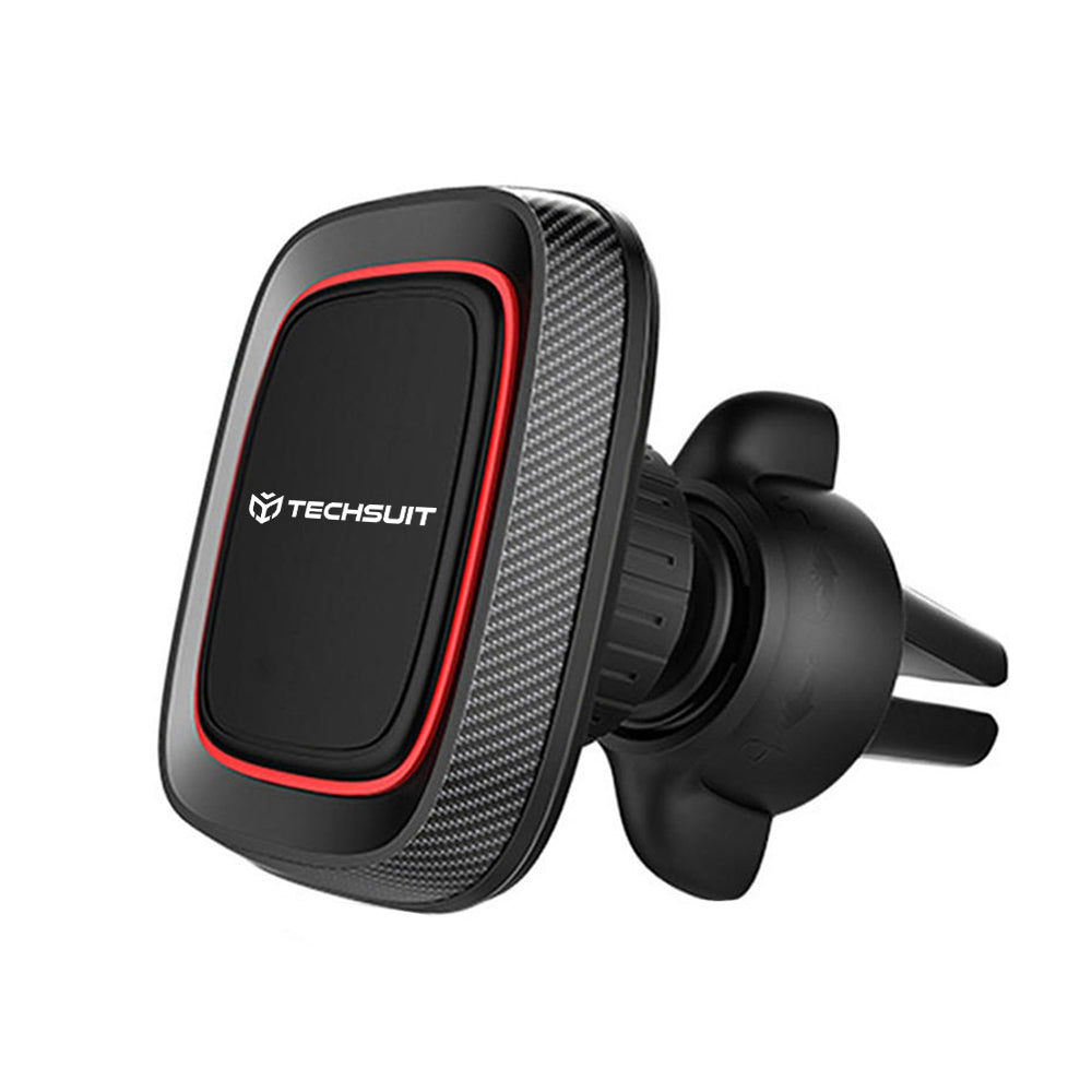 Magnetický držiak do auta Techsuit S4, Univerzálny, Čierno-červený