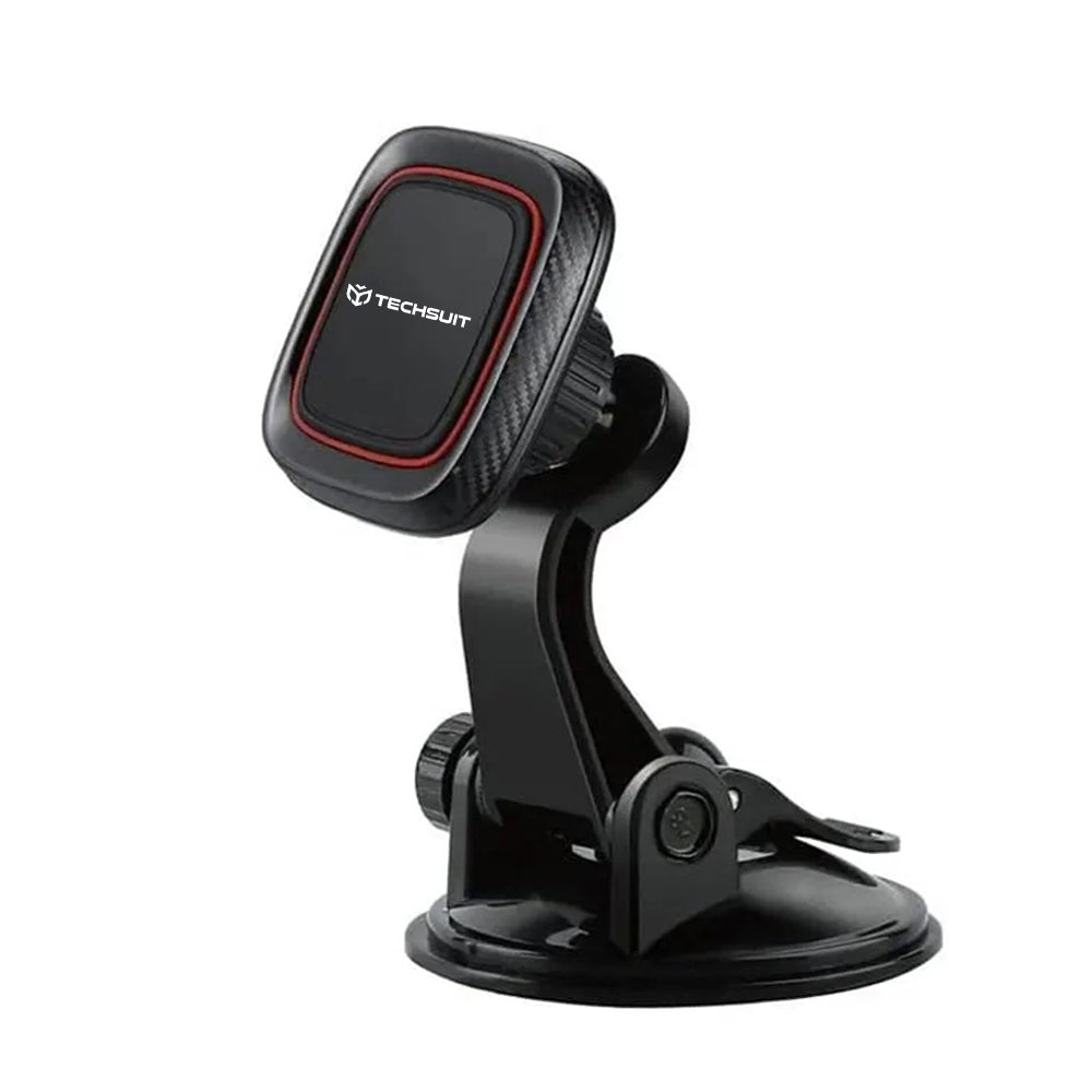 Magnetický Auto Držiak Techsuit S6, Univerzálny, Čierno Červený