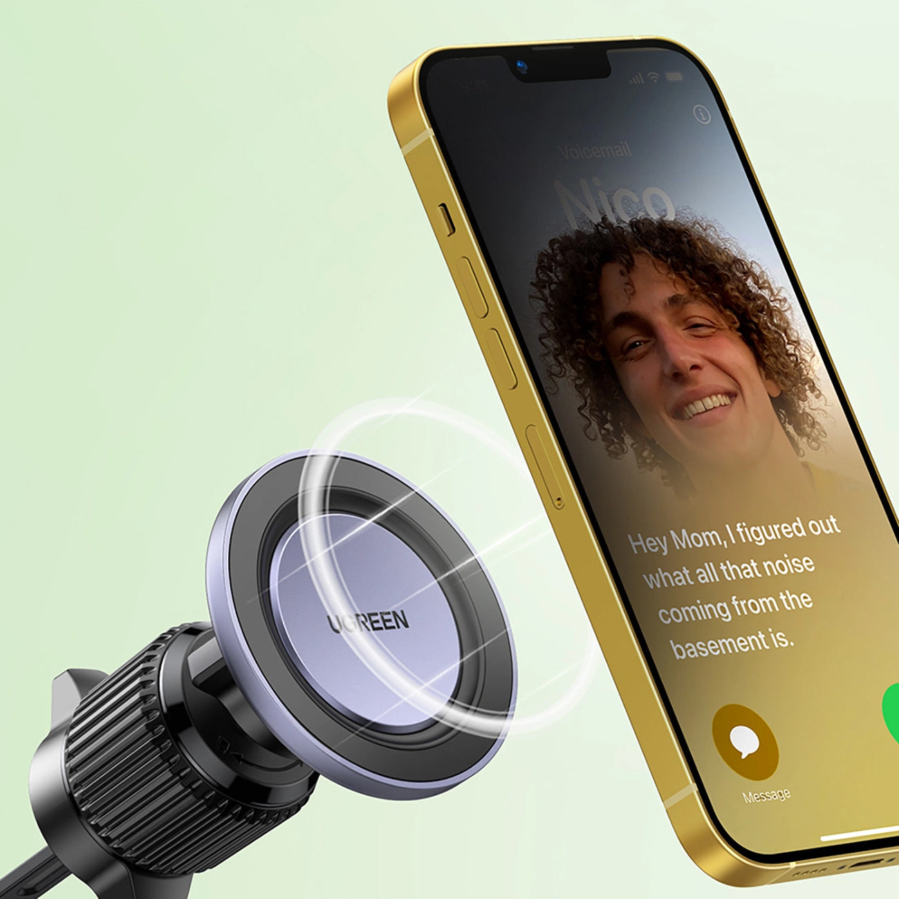 Magnetický držiak do auta UGREEN LP428, Univerzálny, Čierny