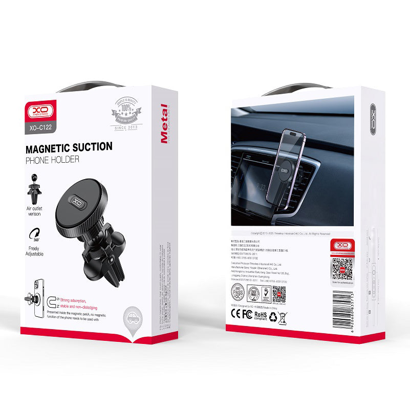 Magnetický držiak do auta XO Design C122, Univerzálny, Čierny