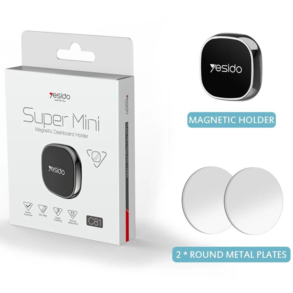 Magnetický auto držiak Yesido C81, Univerzálny, Sivý