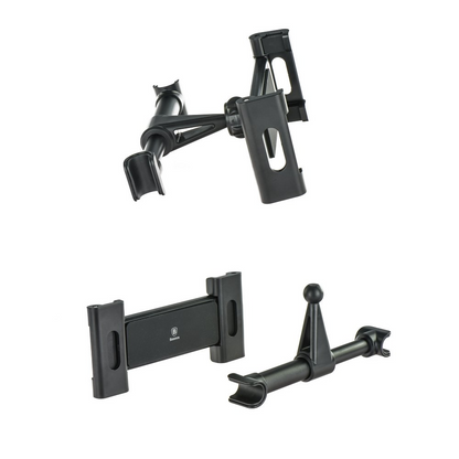Držiak na opierku hlavy do auta Baseus BackSeat pre telefón / tablet, 4,7 palca - 12,9 palca, čierny, znovu zabalený SUHZ-01