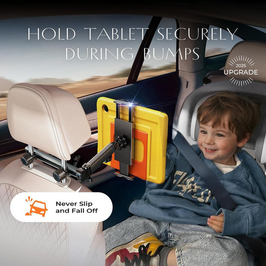 Auto držiak Lisen na opierku hlavy pre telefón / tablet, 4.7inch - 12.9inch, čierny YL0423090004