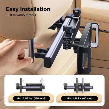 Auto držiak na opierku hlavy UGREEN LP904 (55443), 4.7inch - 9.8inch, čierny