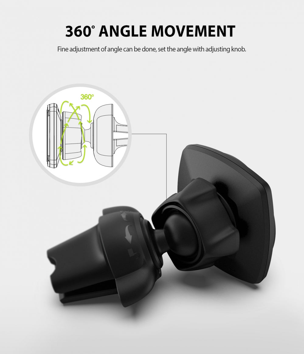 Magnetický držiak do auta Ringke Power Clip, univerzálny, čierny